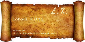 Lokodi Kitti névjegykártya