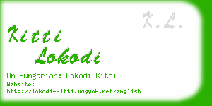 kitti lokodi business card